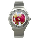 Beautiful Tulips Floral Stainless Steel Watch