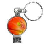 Claret Cactus Blossom Floral Nail Clippers Key Chain