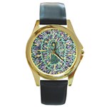 Grandmother-Earth Round Gold Metal Watch