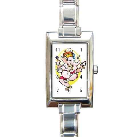 ganesh Rectangular Italian Charm Watch from UrbanLoad.com Front