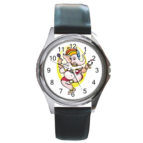 ganesh Round Metal Watch from UrbanLoad.com Front