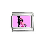 Salon- Silhouette-Pink Italian Charm (9mm)