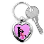 Salon- Silhouette-Pink Key Chain (Heart)