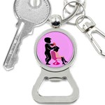 Salon- Silhouette-Pink Bottle Opener Key Chain