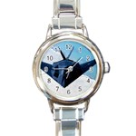 F-117 Nighthawk 2 Round Italian Charm Watch