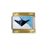 F-117 Nighthawk 2 Gold Trim Italian Charm (9mm)