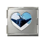 F-117 Nighthawk 2 Mega Link Heart Italian Charm (18mm)