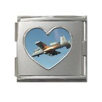 A-10 Thunderbolt II Mega Link Heart Italian Charm (18mm)