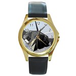 F-117 Nighthawk Round Gold Metal Watch