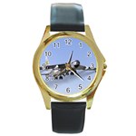 B-52 Mothership Round Gold Metal Watch