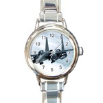 F-15E Strike Eagle Round Italian Charm Watch