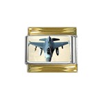 F-16 Fighting Falcon Gold Trim Italian Charm (9mm)