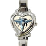 F-16 Fighting Falcon Heart Italian Charm Watch