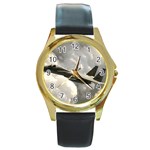 F-15E Strike Eagle 2 Round Gold Metal Watch