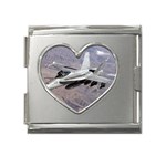 F-18 Hornet Mega Link Heart Italian Charm (18mm)