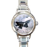 LOCKHEED MARTIN X-35, Joint Strike Fighter Round Italian Charm Watch LOCKHEED MARTIN X-35, Joint Strike Fighter Round Italian Charm Watch