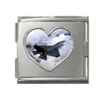 LOCKHEED MARTIN X-35, Joint Strike Fighter Mega Link Heart Italian Charm (18mm)