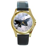 LOCKHEED MARTIN X-35, Joint Strike Fighter Round Gold Metal Watch LOCKHEED MARTIN X-35, Joint Strike Fighter Round Gold Metal Watch