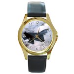 LOCKHEED MARTIN X-35, Joint Strike Fighter Round Gold Metal Watch