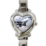 LOCKHEED MARTIN X-35, Joint Strike Fighter Heart Italian Charm Watch LOCKHEED MARTIN X-35, Joint Strike Fighter Heart Italian Charm Watch