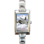 F A-22 Raptor Rectangular Italian Charm Watch