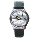 F A-22 Raptor Round Metal Watch