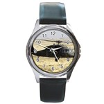 UH-60 Blackhawk Round Metal Watch