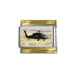 UH-60 Blackhawk Gold Trim Italian Charm (9mm)