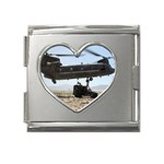 CH-47 Chinook Mega Link Heart Italian Charm (18mm)