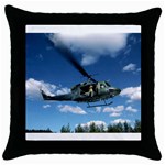 UH-1N Huey Throw Pillow Case (Black)