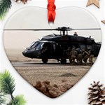 UH-60 Blackhawk helicopter before take-off Ornament (Heart)