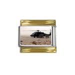 UH-60 Blackhawk 2 Gold Trim Italian Charm (9mm)