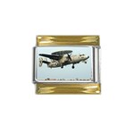 E-2C Hawkeye Gold Trim Italian Charm (9mm)