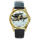 E-2C Hawkeye Round Gold Metal Watch