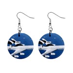 E-3 Sentry 1  Button Earrings