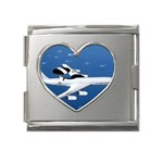 E-3 Sentry Mega Link Heart Italian Charm (18mm)