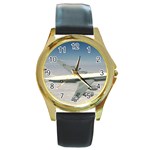 RC-135U Combat Sent Round Gold Metal Watch