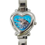 Dolphin Heart Italian Charm Watch