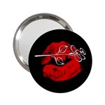 Red lip logo 2.25  Handbag Mirror