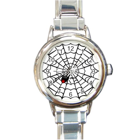 spiderweb 2 Round Italian Charm Watch from UrbanLoad.com Front