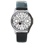 spiderweb 2 Round Metal Watch