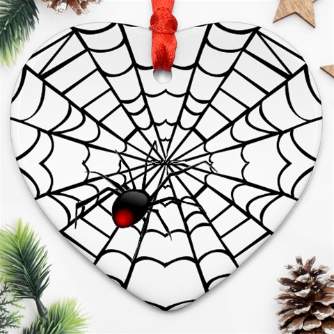 spiderweb 2 Ornament (Heart) from UrbanLoad.com Front