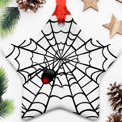spiderweb 2 Ornament (Star) from UrbanLoad.com Front