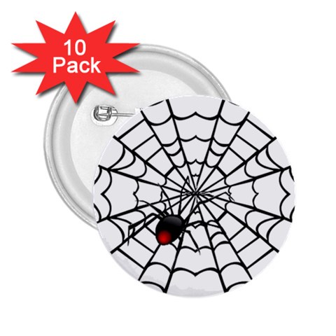 spiderweb 2 2.25  Button (10 pack) from UrbanLoad.com Front