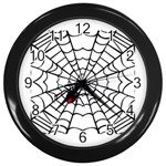 spiderweb 2 Wall Clock (Black)