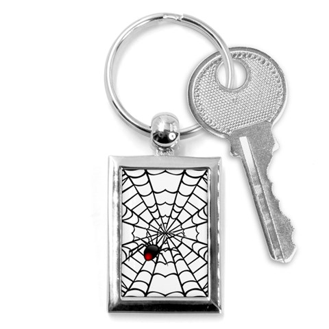 spiderweb 2 Key Chain (Rectangle) from UrbanLoad.com Front