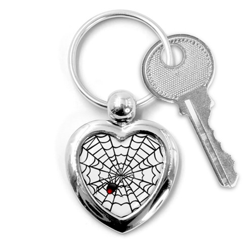 spiderweb 2 Key Chain (Heart) from UrbanLoad.com Front