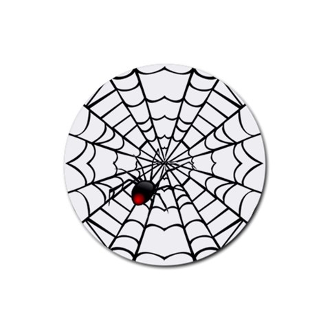 spiderweb 2 Rubber Coaster (Round) from UrbanLoad.com Front