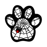 spiderweb 2 Magnet (Paw Print)