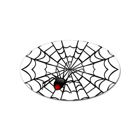 spiderweb 2 Sticker Oval (10 pack) from UrbanLoad.com Front